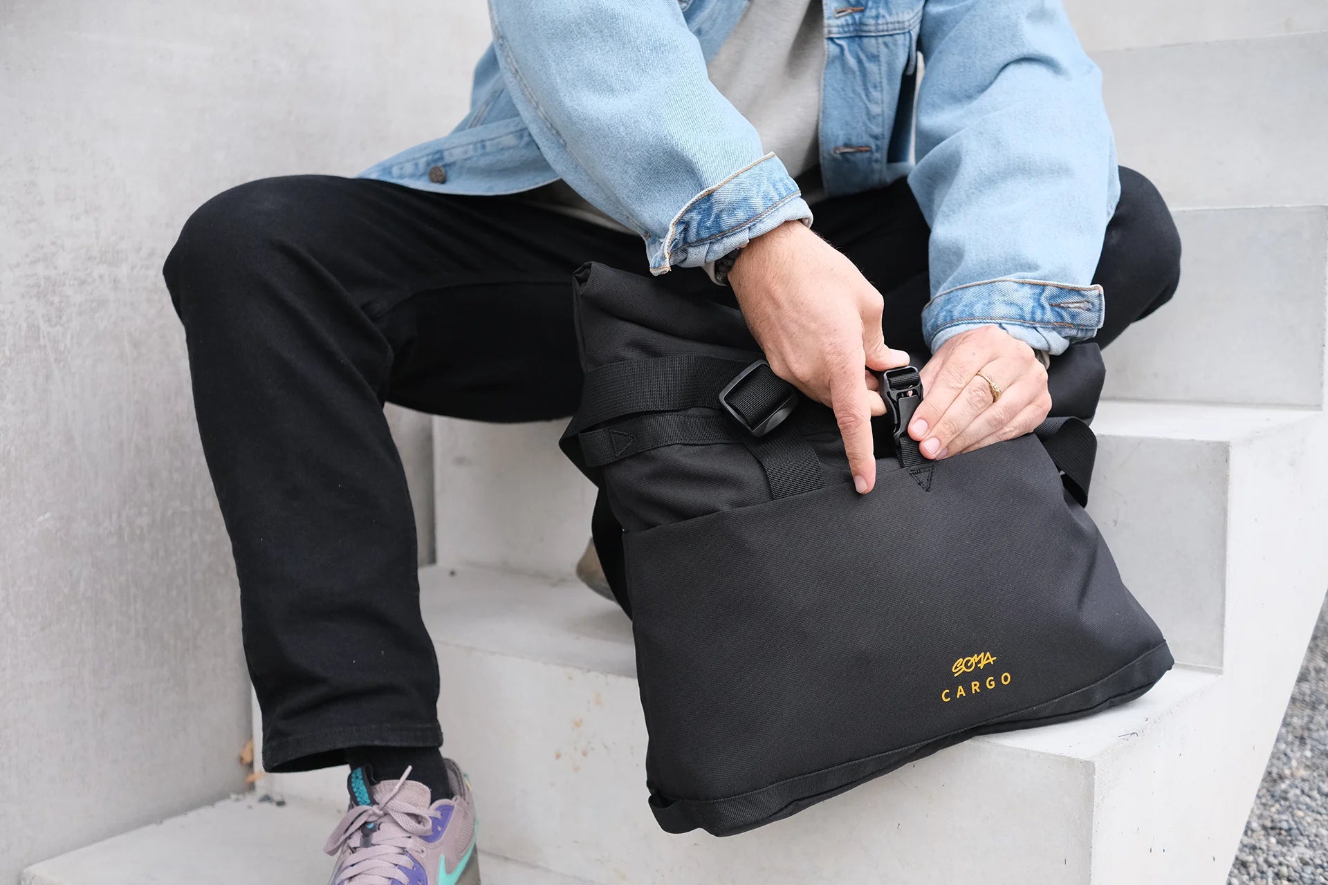 SELENE - Cargo Rolltop Tote Bag
